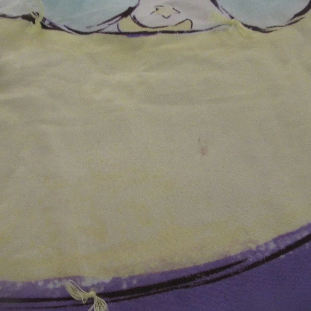 Vtg Twinkle Little Star Care bears Quilt Toddler 46x54 Blue Yellow Celestial